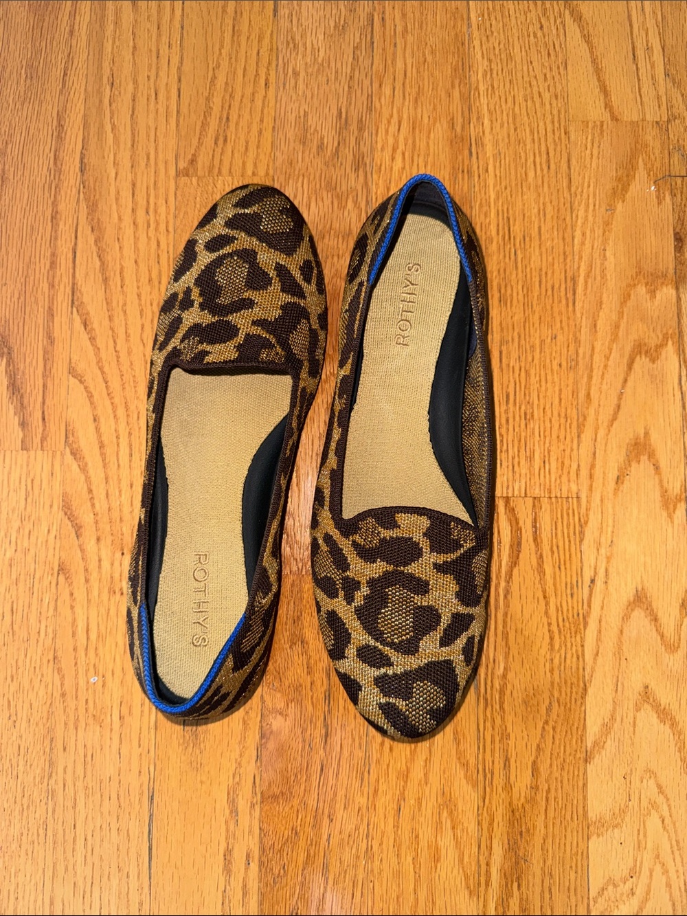 Rothy's Leopard Print Slip-On Flats in Brown and Black size 10